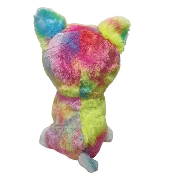 TySilk Isla Beanie Boo Bulldog Dog Plush Stuffed Animal Tie Dye 2017 9" FLAW - Picture 3 of 9